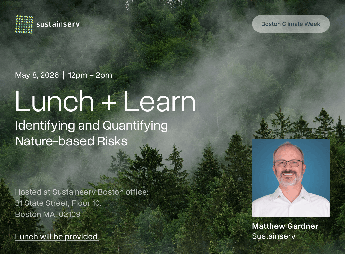 Boston Climate Week: Lunch + Learn Event—Identifying and Quantifying Nature-Based Risks